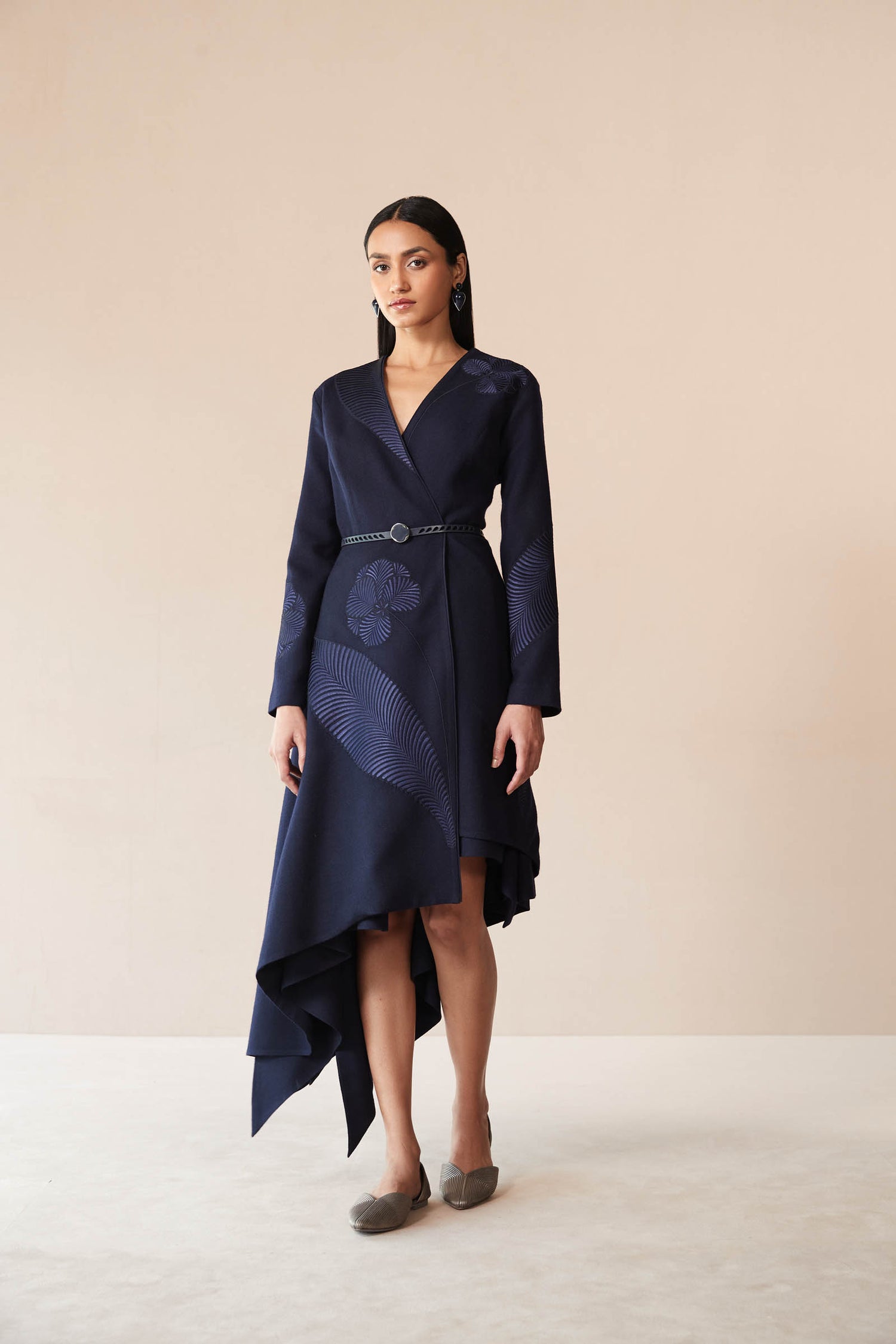 Wool Marwa Jacket Set – Blue