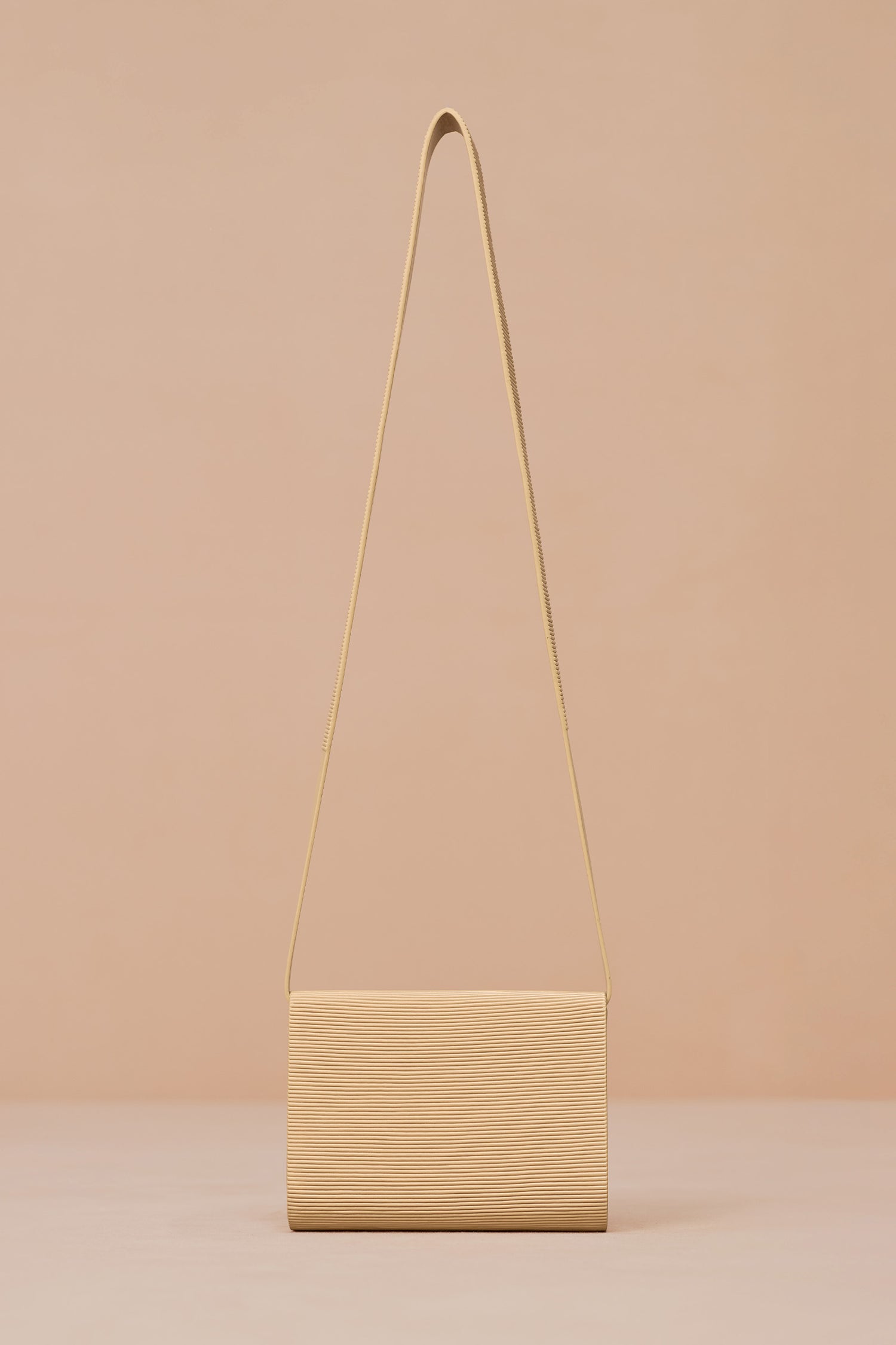 Faux Leather Nevue Sling Bag – Beige