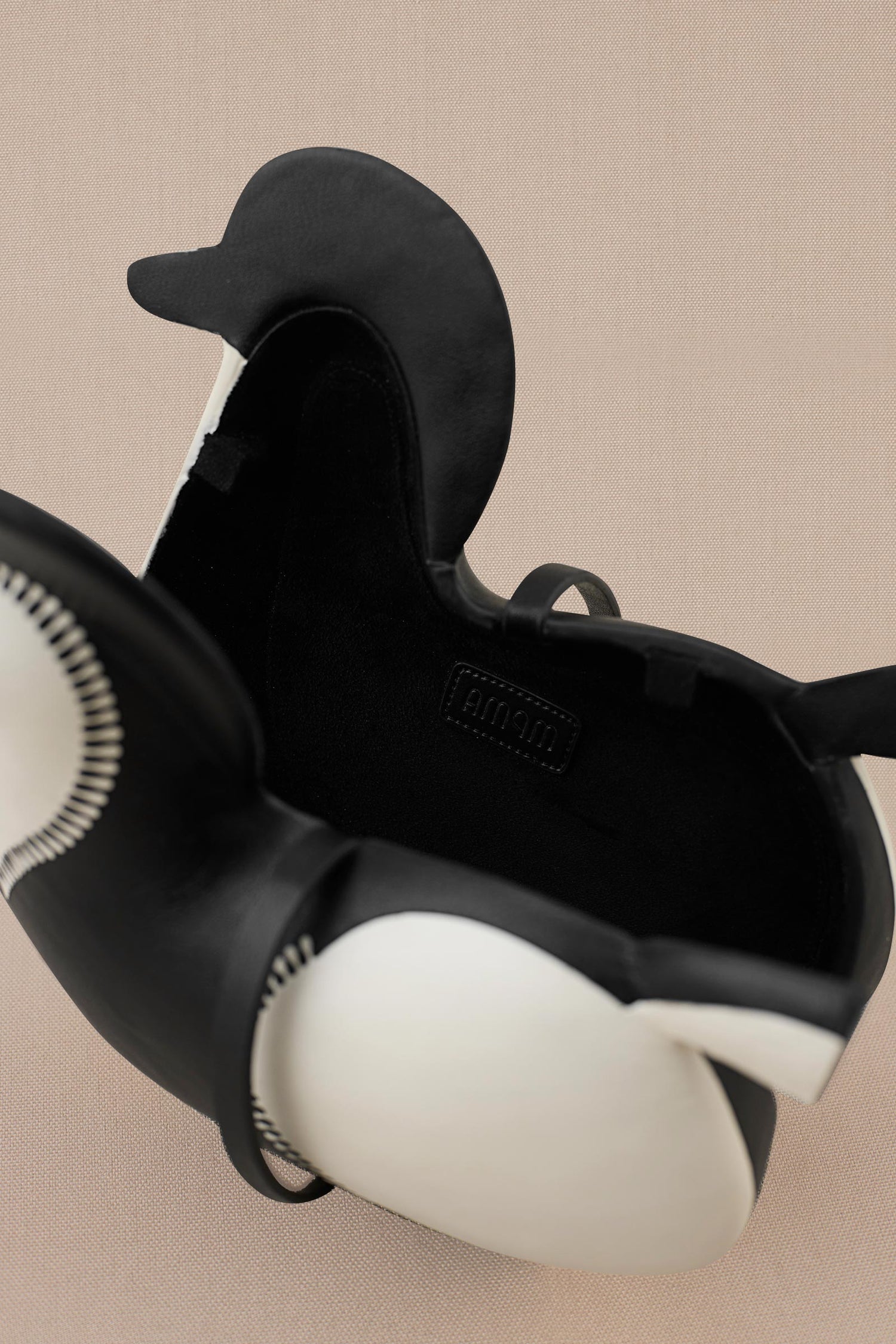 Faux Leather Oza Top Handle Bag – Black