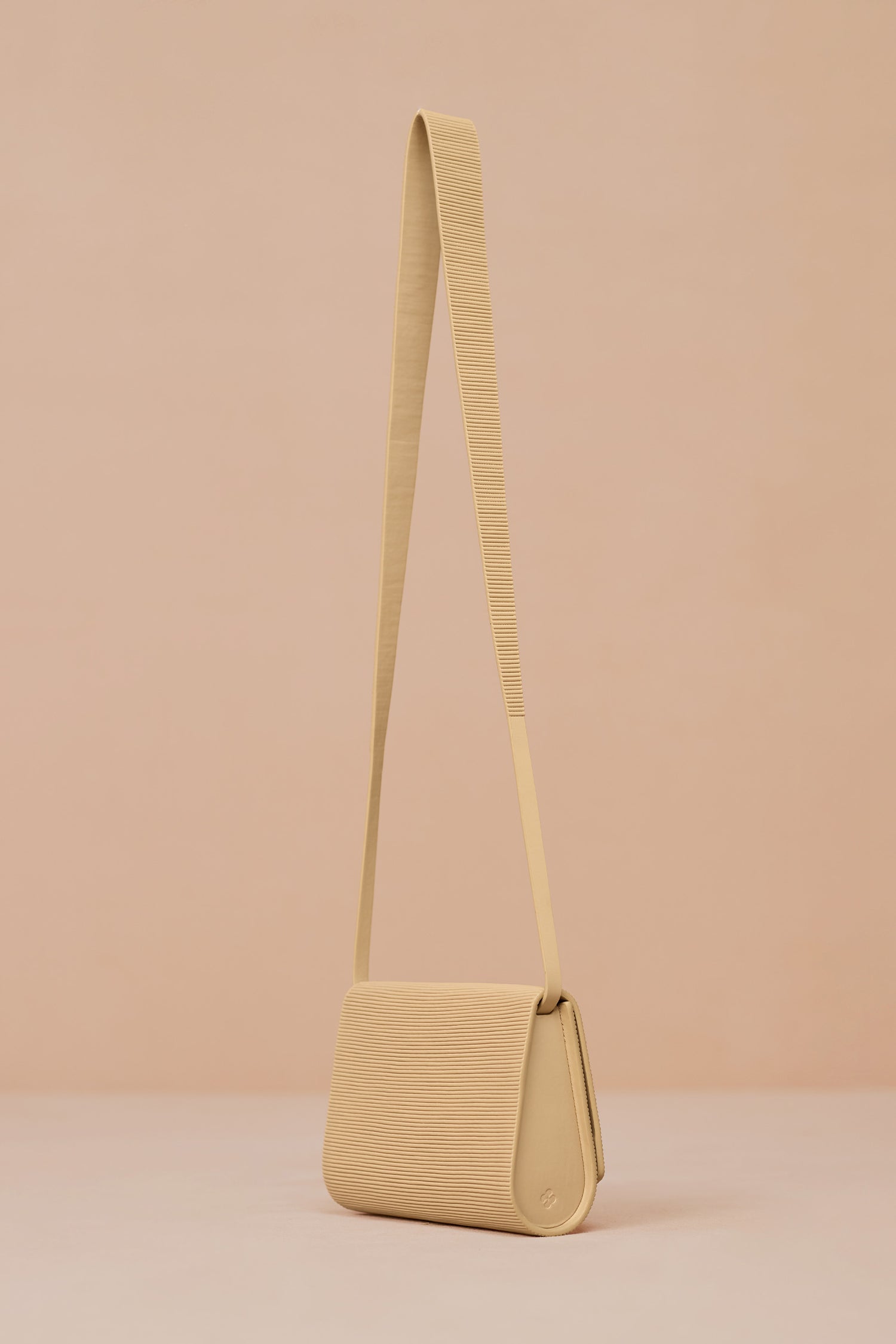 Faux Leather Nevue Sling Bag – Beige