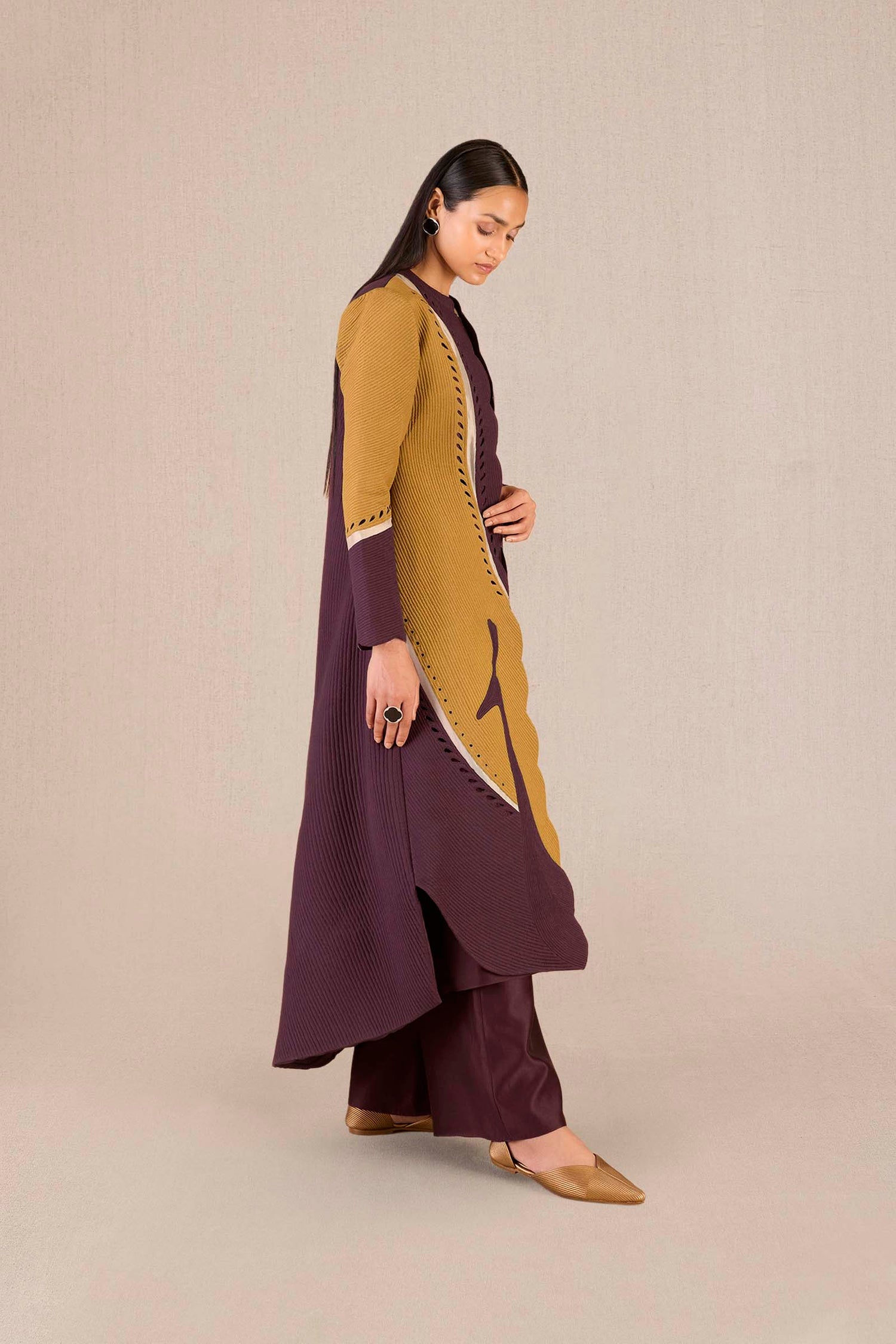 Chanderi Asira Jacket Set – Red