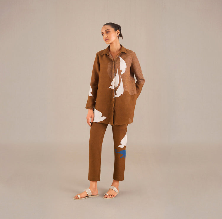 Keyah Shirt Co Ord Set - Clay