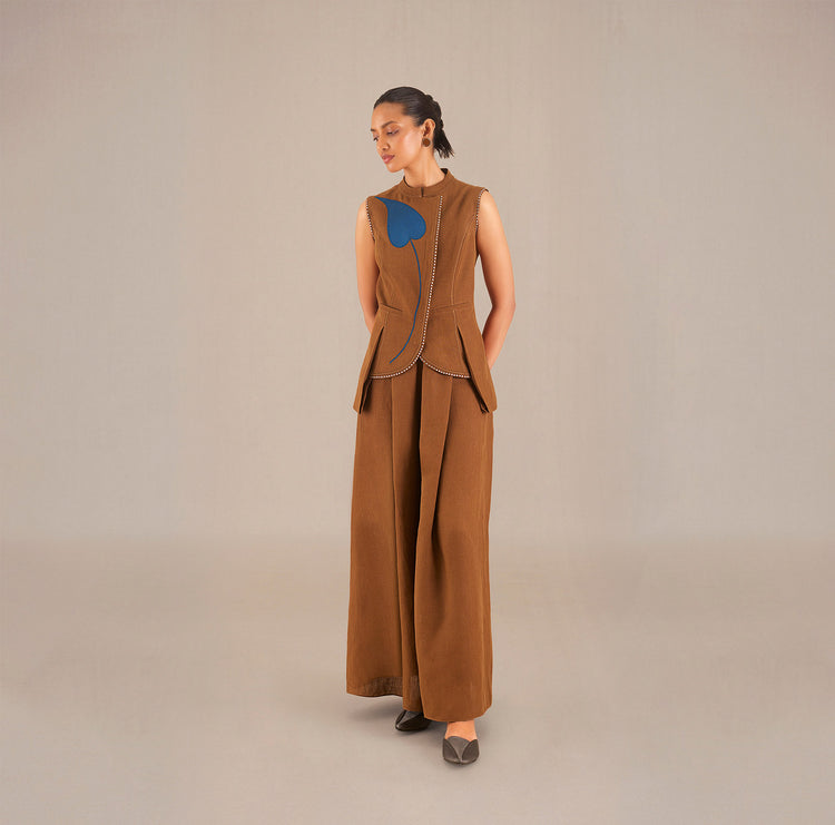 Nadiah Waist Coat - Clay