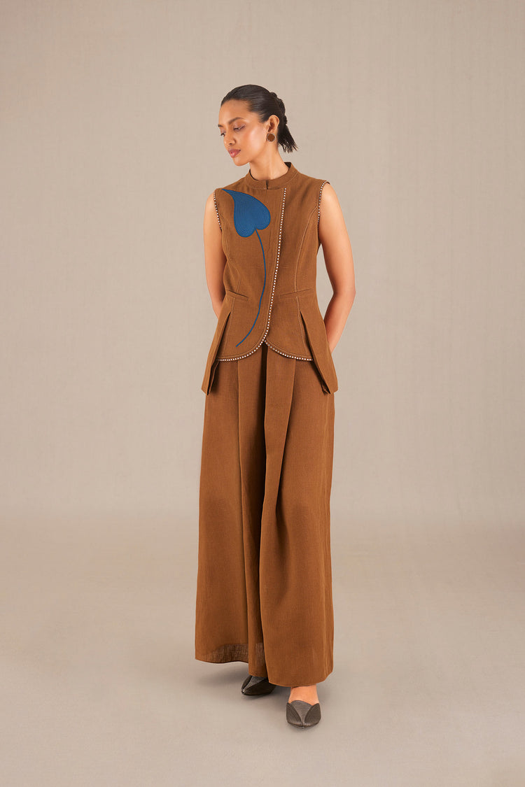 Nadiah Waist Coat - Clay