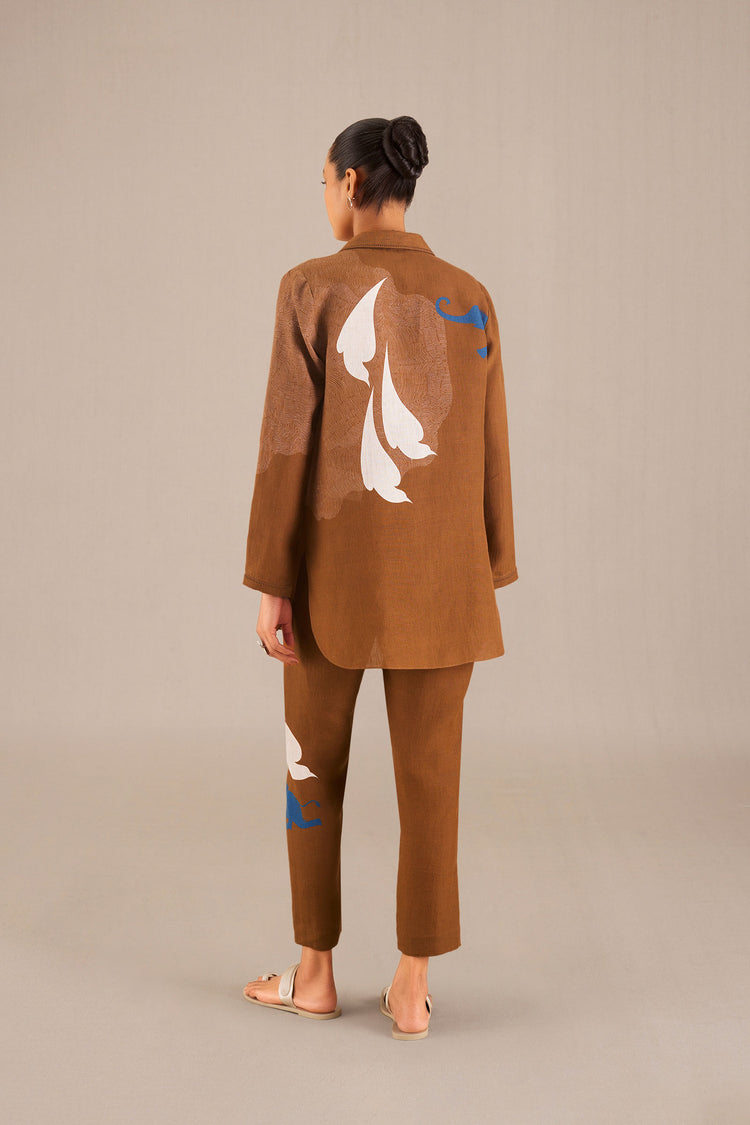 Keyah Shirt Co Ord Set - Clay