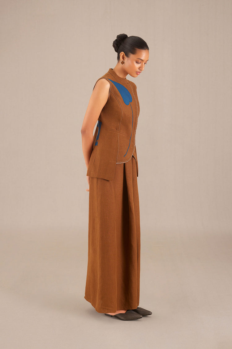 Nadiah Waist Coat - Clay