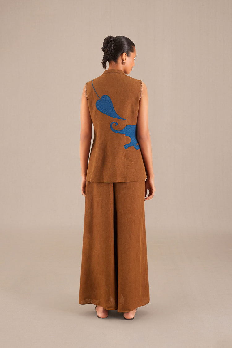 Nadiah Waist Coat - Clay