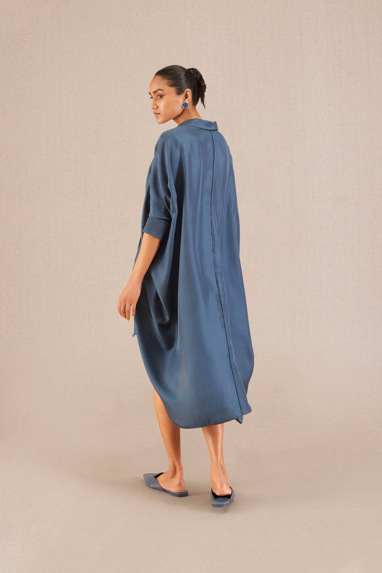 Aria Shirt Dress - Slate