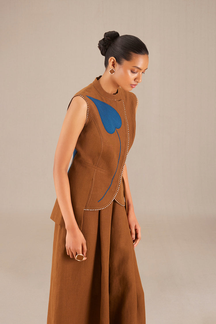 Nadiah Waist Coat - Clay