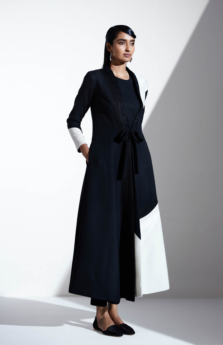 Cemille Midnight Black Jacket in Wool