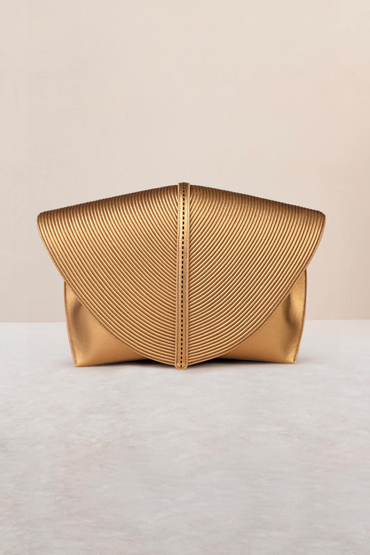 Faux Leather Myah Clutch – Metallics