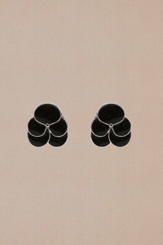 Enamel Ismat Earrings – Black