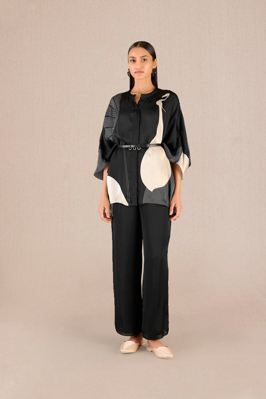 Organza Iha Shirt Set – Black