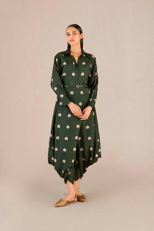 Silk Emery  Shirt Set – Green