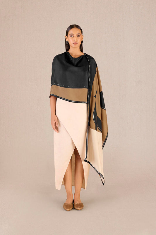 Silk Ceyda Scarf – Black