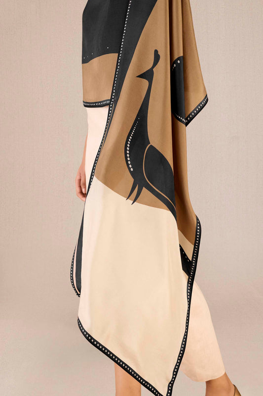 Silk Ceyda Scarf – Black