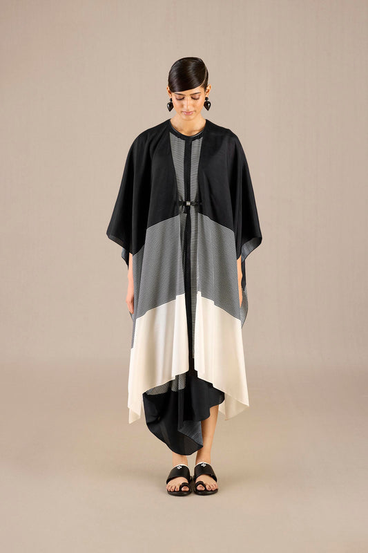 Silk Riha Cape Set – Black