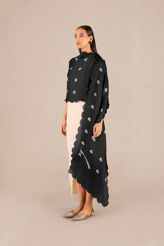 Organza Anvi Scarf – Black