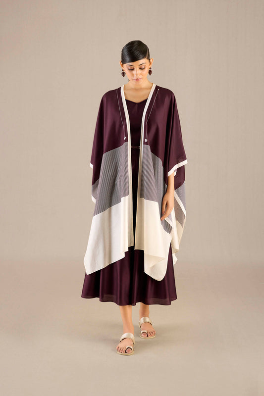 Silk Alaia Cape Set – Red
