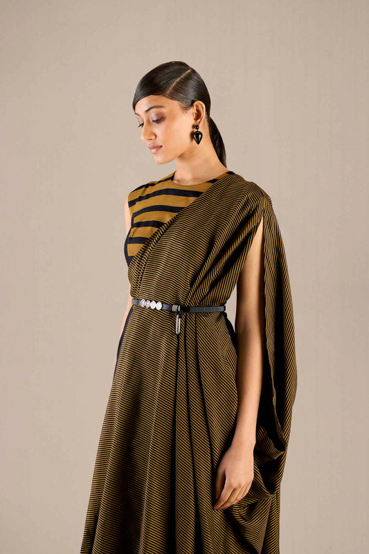Silk Abha Saree – Black