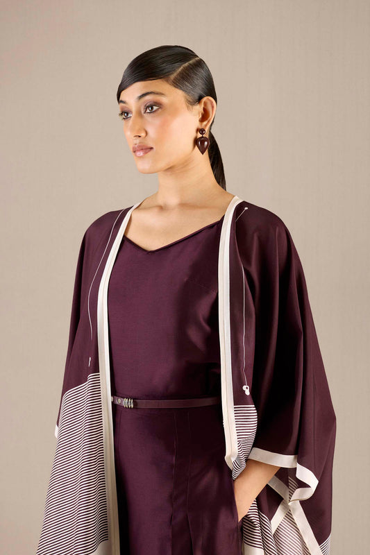 Silk Alaia Cape – Red