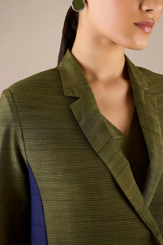 Silk Orla Jacket Set – Green