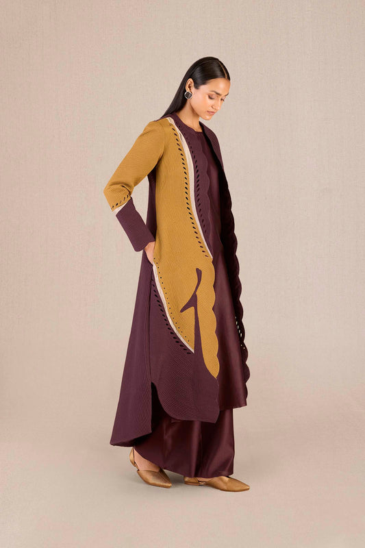Chanderi Asira Jacket Set – Red