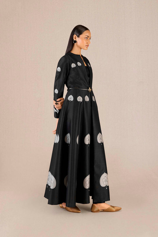 Chanderi Aresha Jacket Set – Black