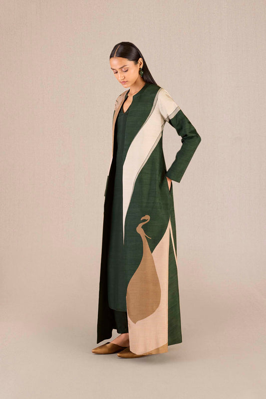 Silk Amida Jacket Set – Green