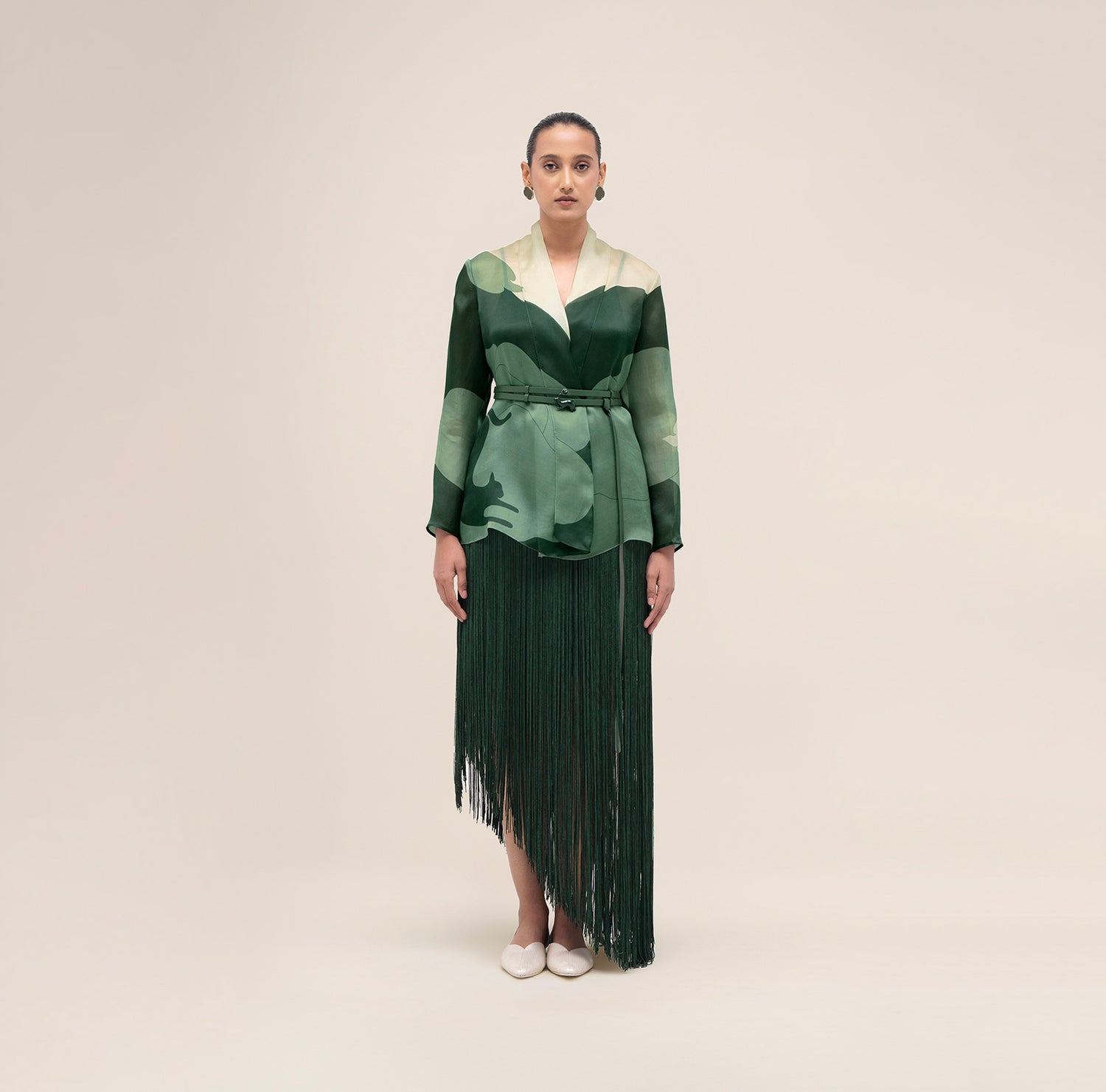  Organza Zohra Shirt – Green
