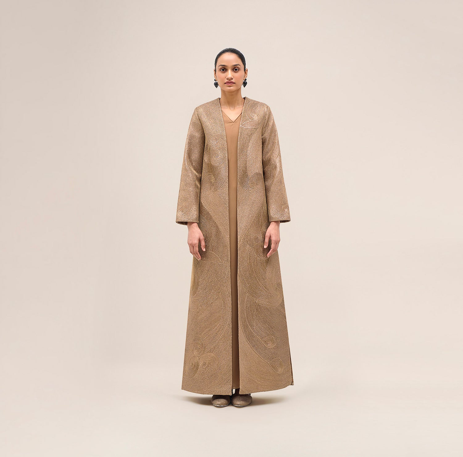  Cotton Zulfa Abaya Set – Metallics