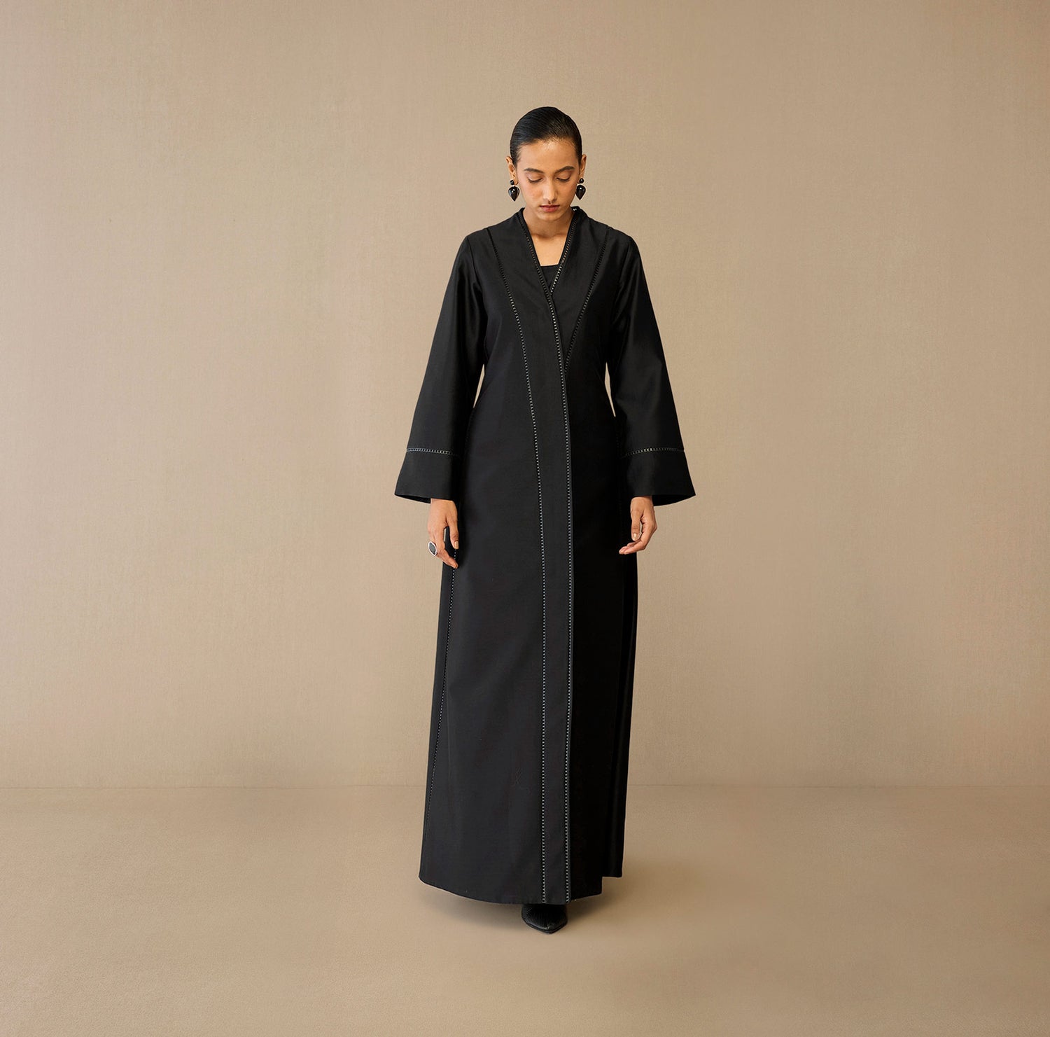  Chanderi Nazia Jacket Set – Black