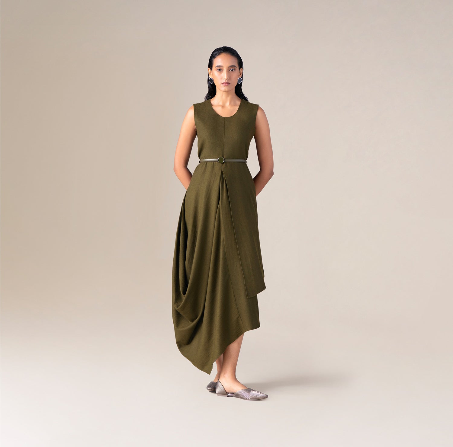  Wool Arzu Dress – Green