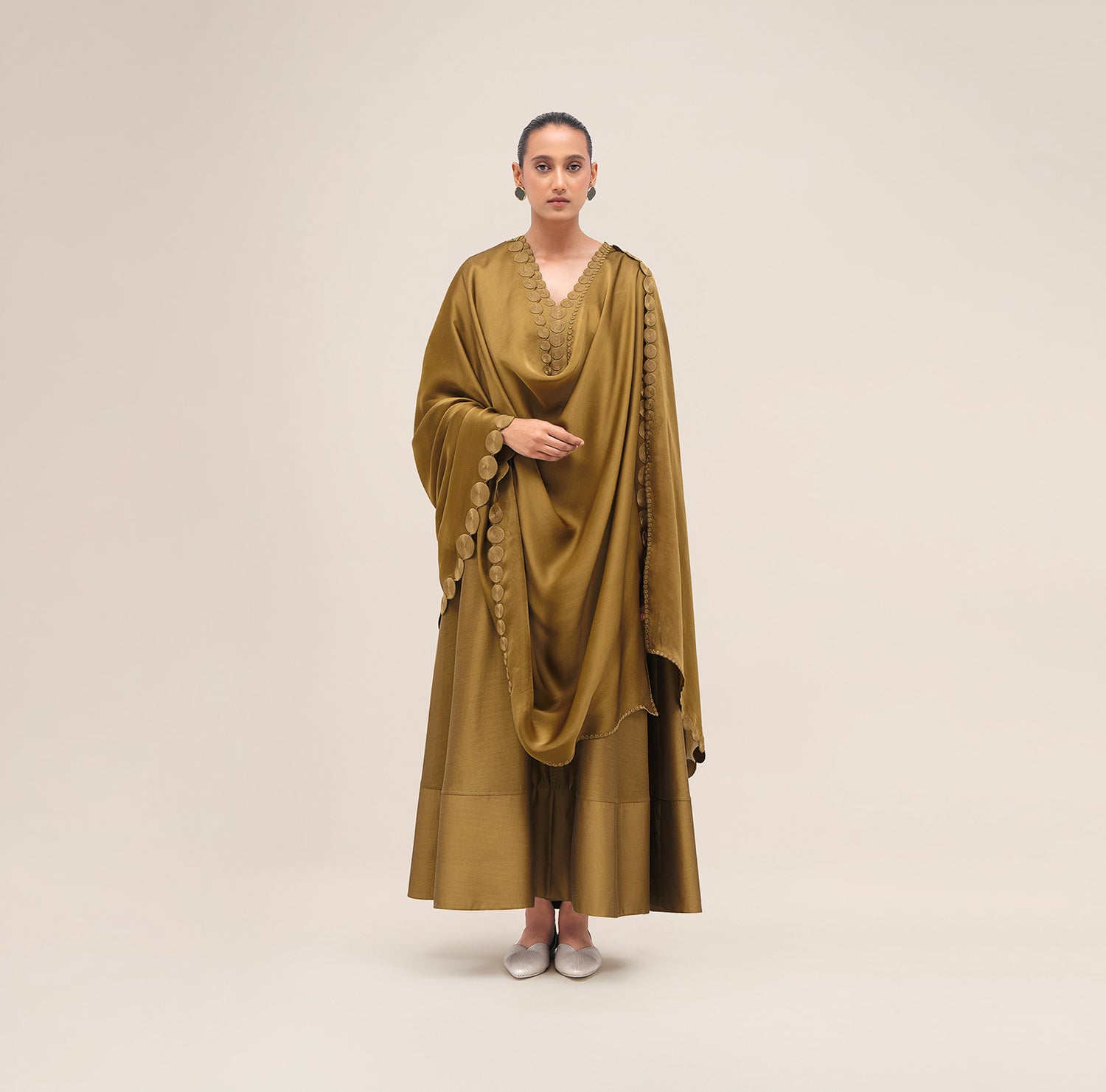  Chanderi Naghma Kurta Set – Green