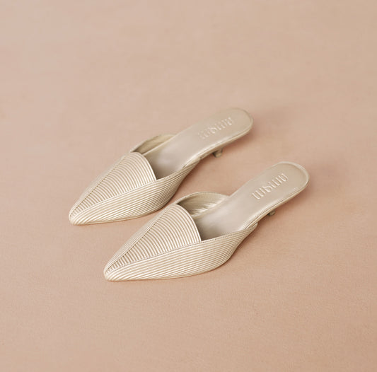 Faux Leather Zalea Heels – Metallics