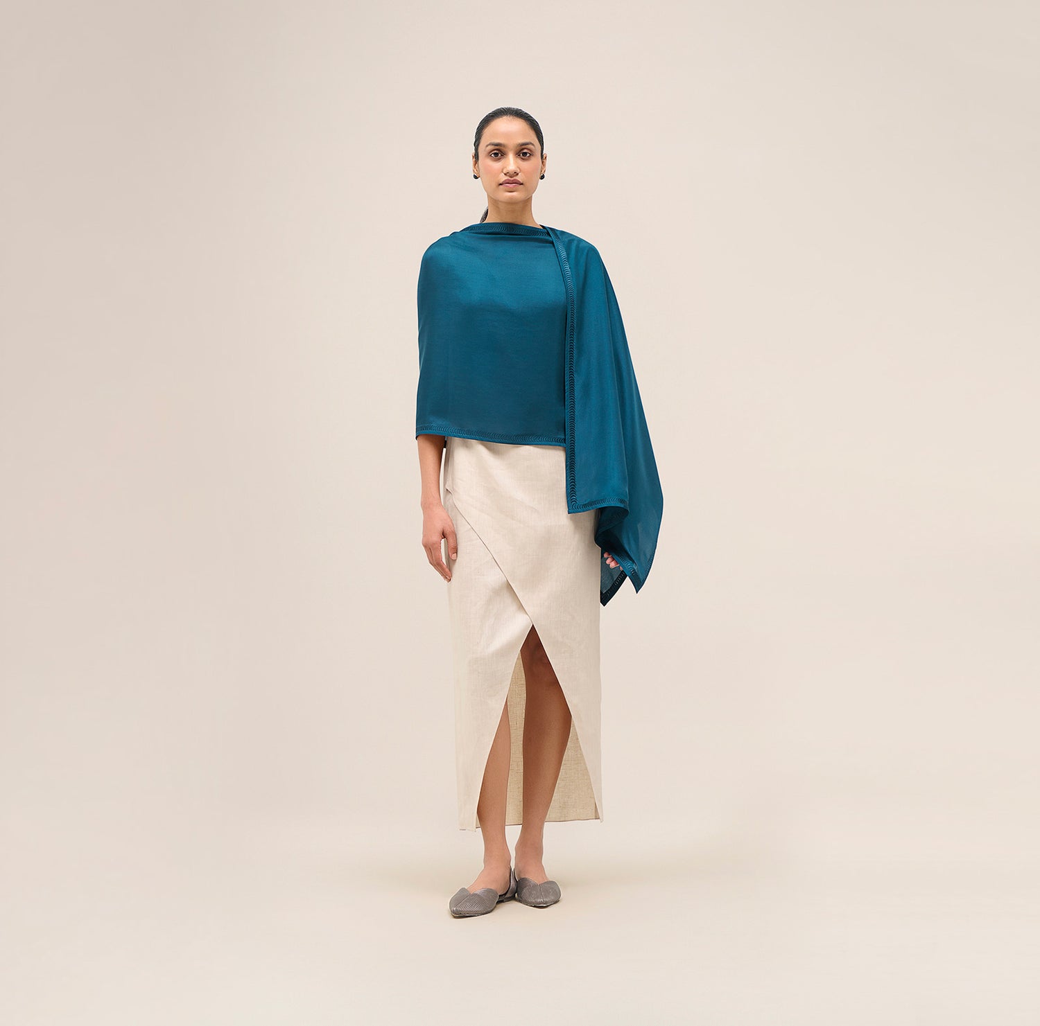  Silk Ivelle Scarf – Blue