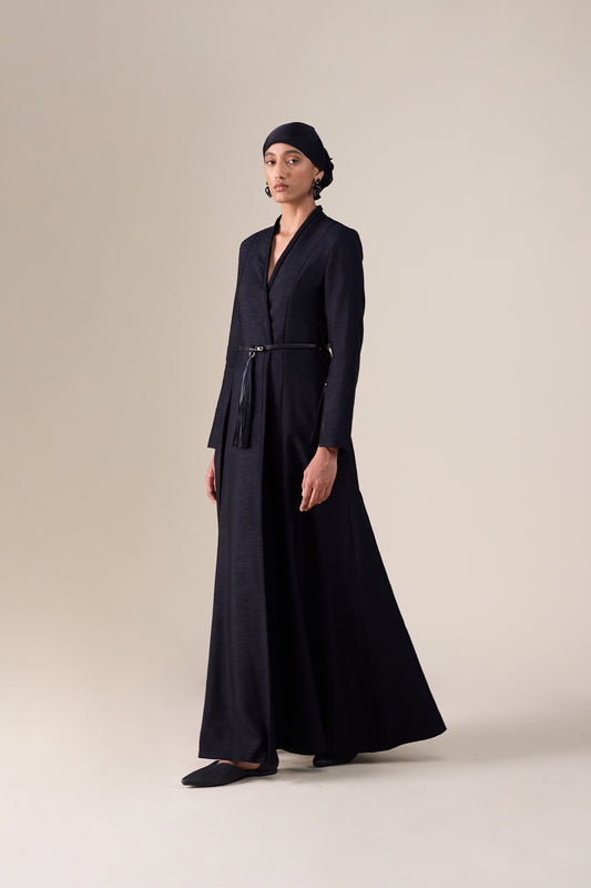 Silk Lev Jacket Set – Black