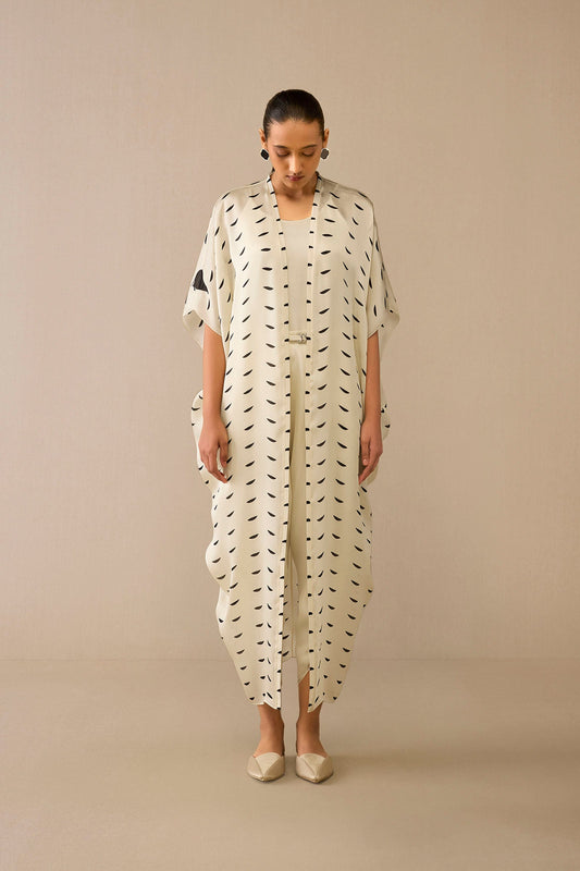Organza Dillagi Cape Set – Ivory