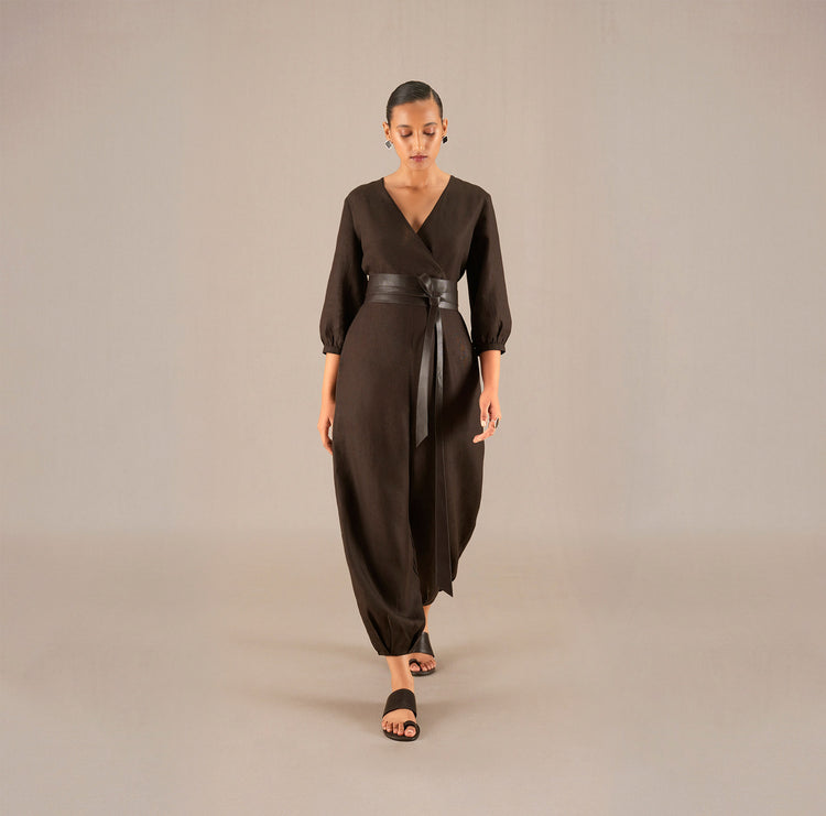 Alfa Jumpsuit - Dark Brown 