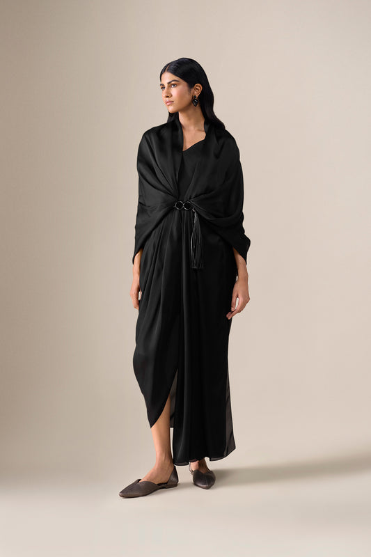 Organza Ekiya Saree – Black
