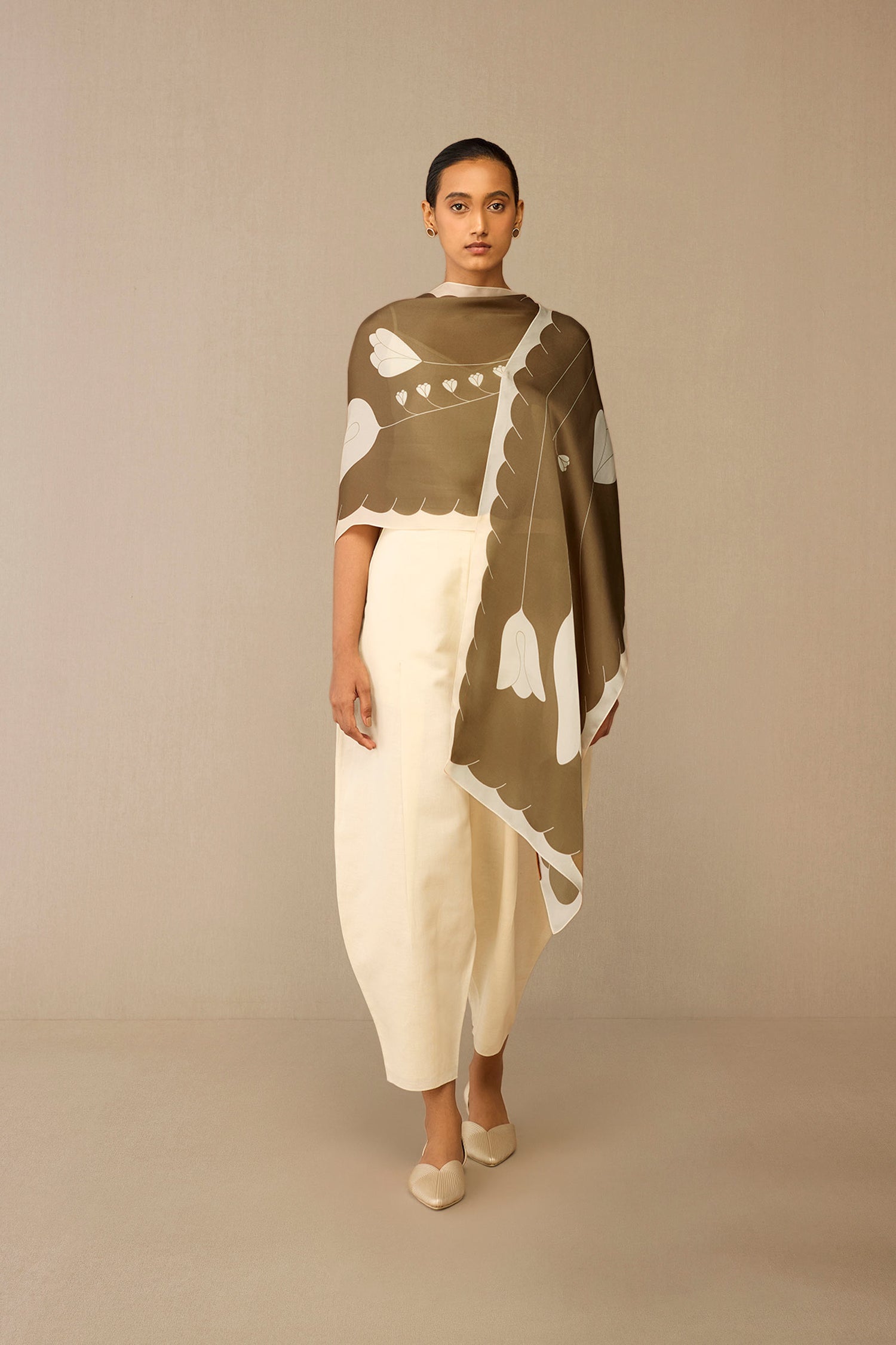  Organza Izela Scarf – Grey