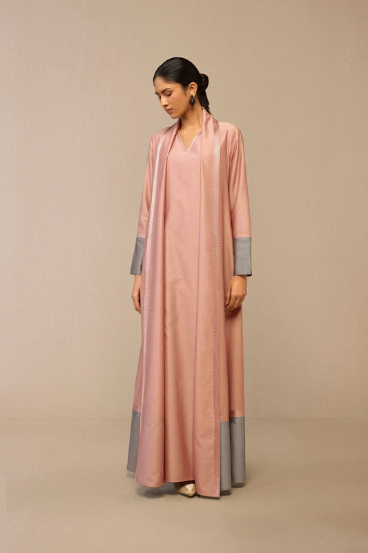 Chanderi Suhoor Jacket Set – Pink