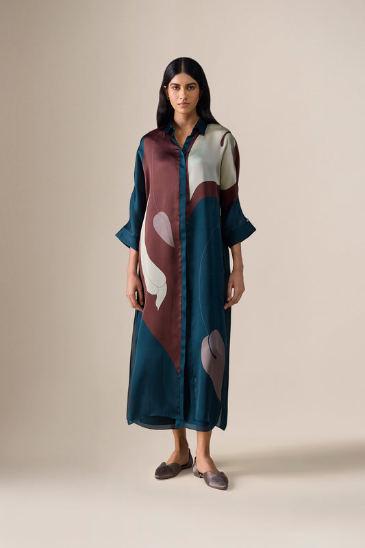 Organza Silfira Tunic Set – Dark Smokey