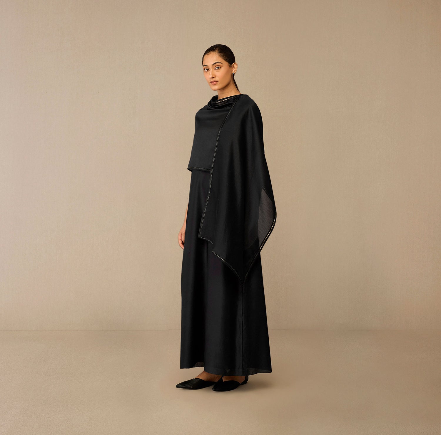  Silk Sarang Scarf – Black