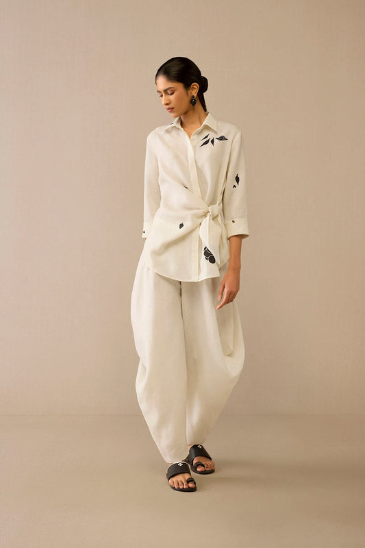 Linen Dilara Shirt Set – Ivory