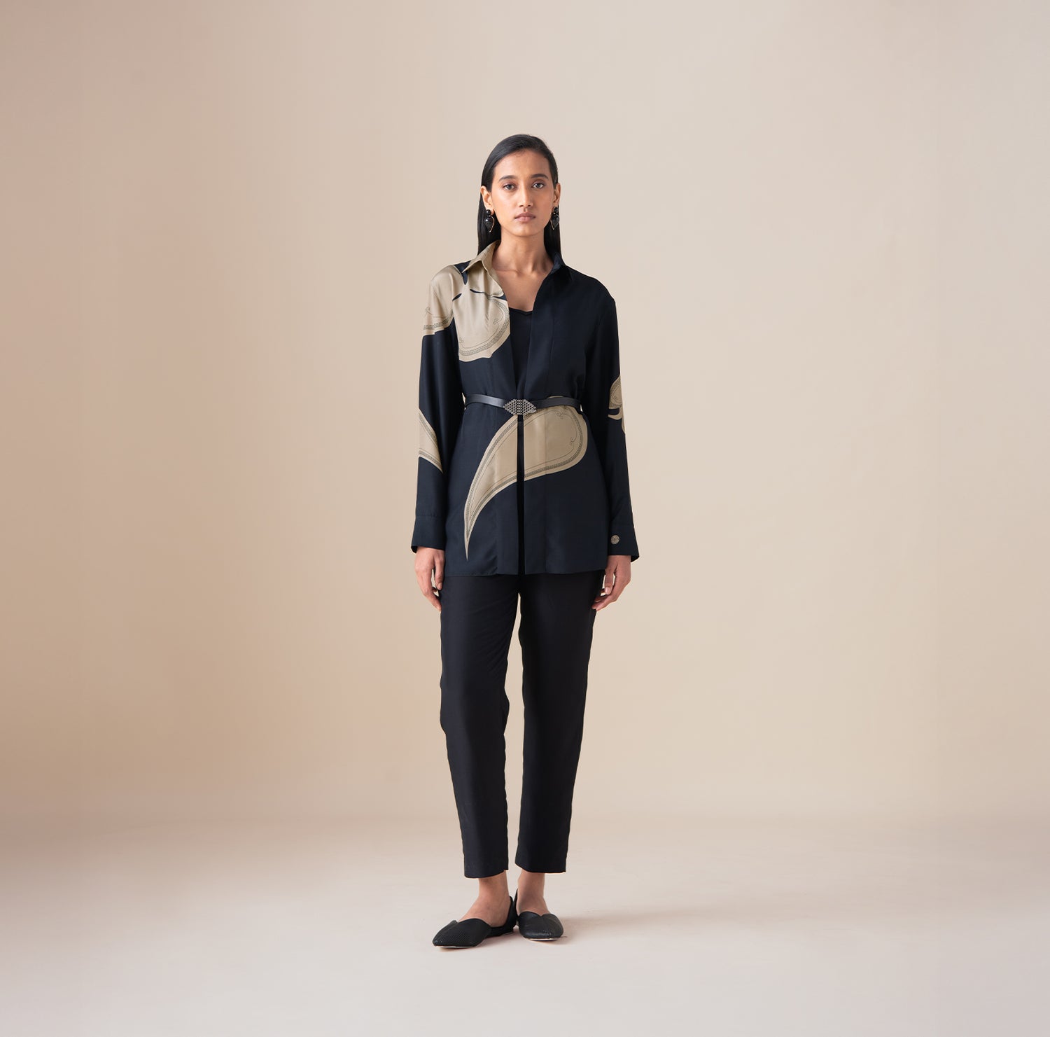  Habutai Arin Shirt – Black