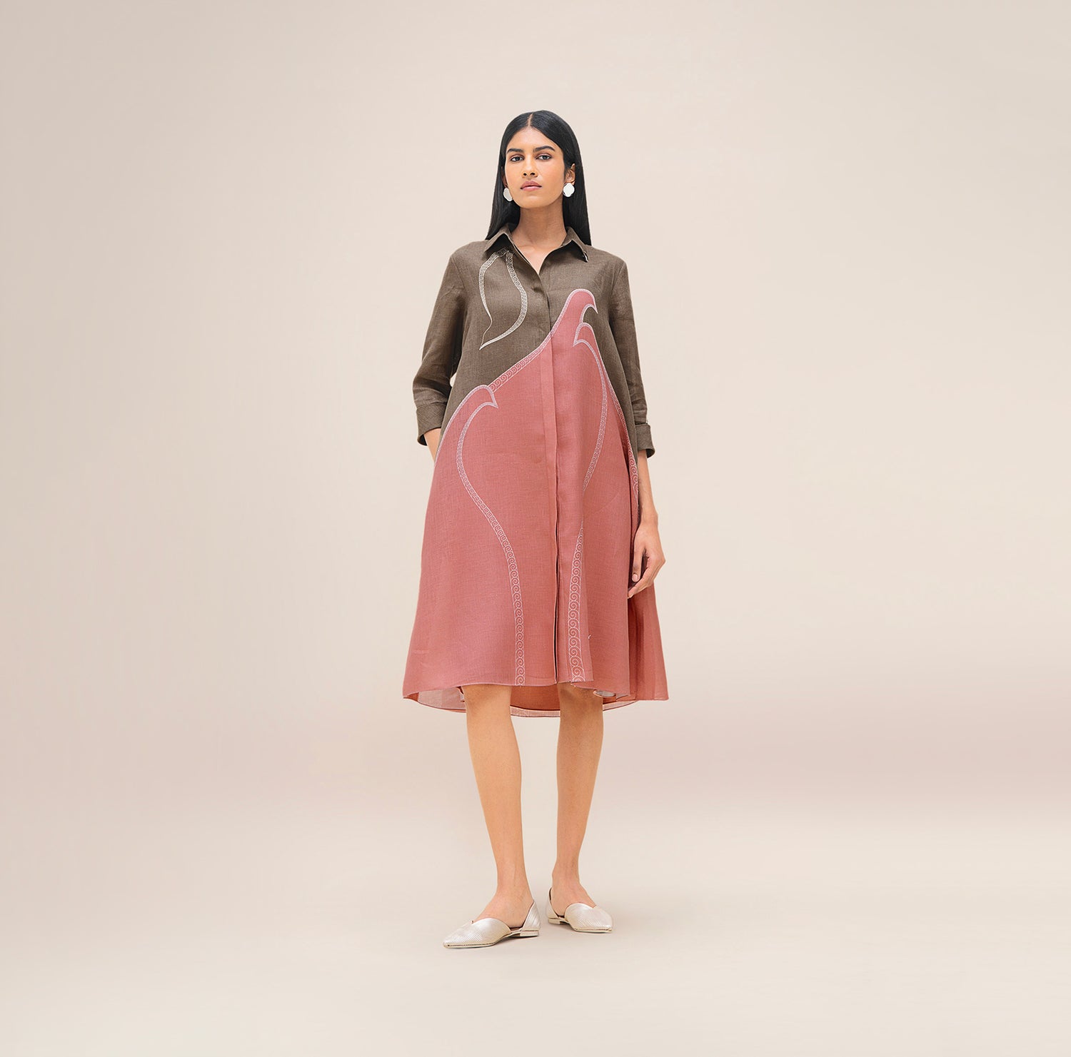  Linen Lark Dress – Pink