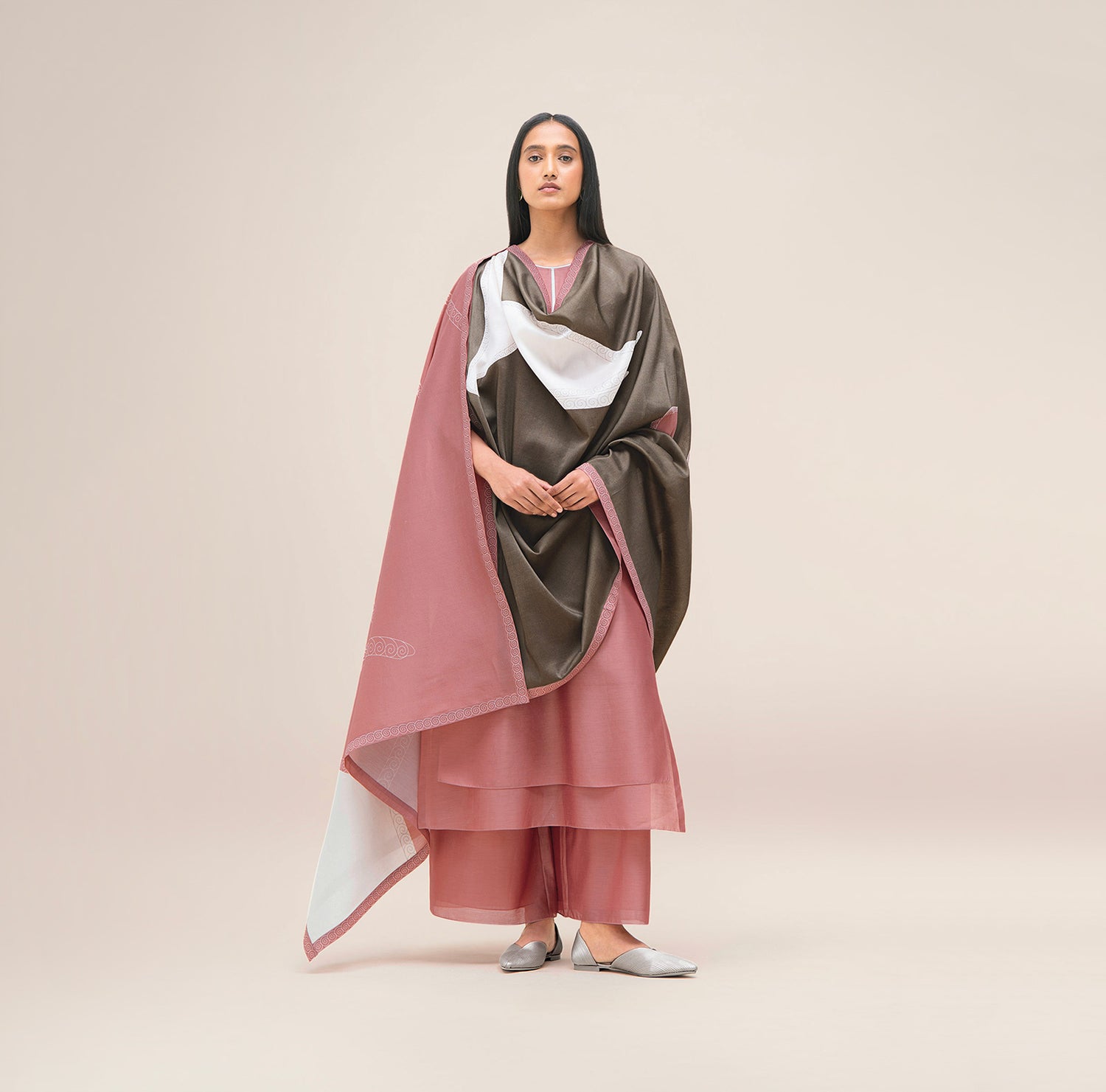  Chanderi Koyal Kurta Set – Pink