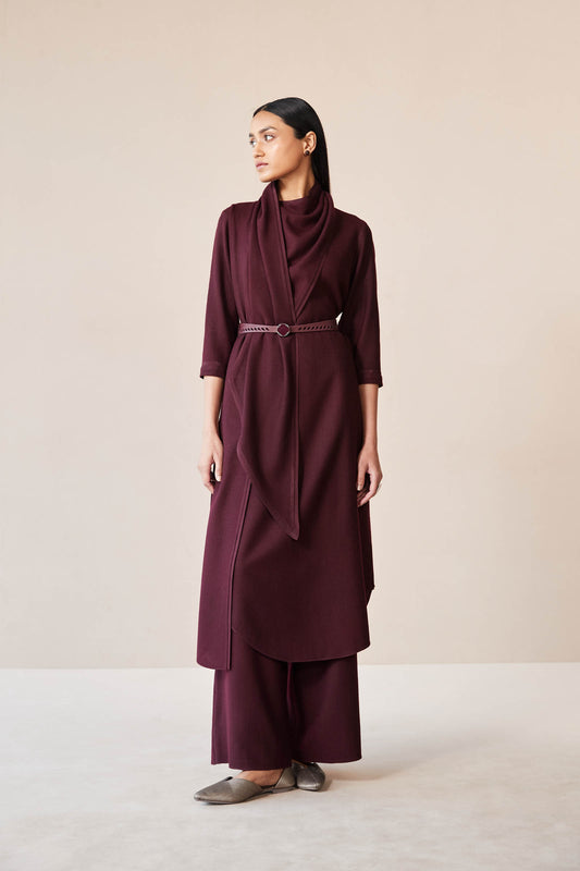Wool Razan Tunic Set – Red