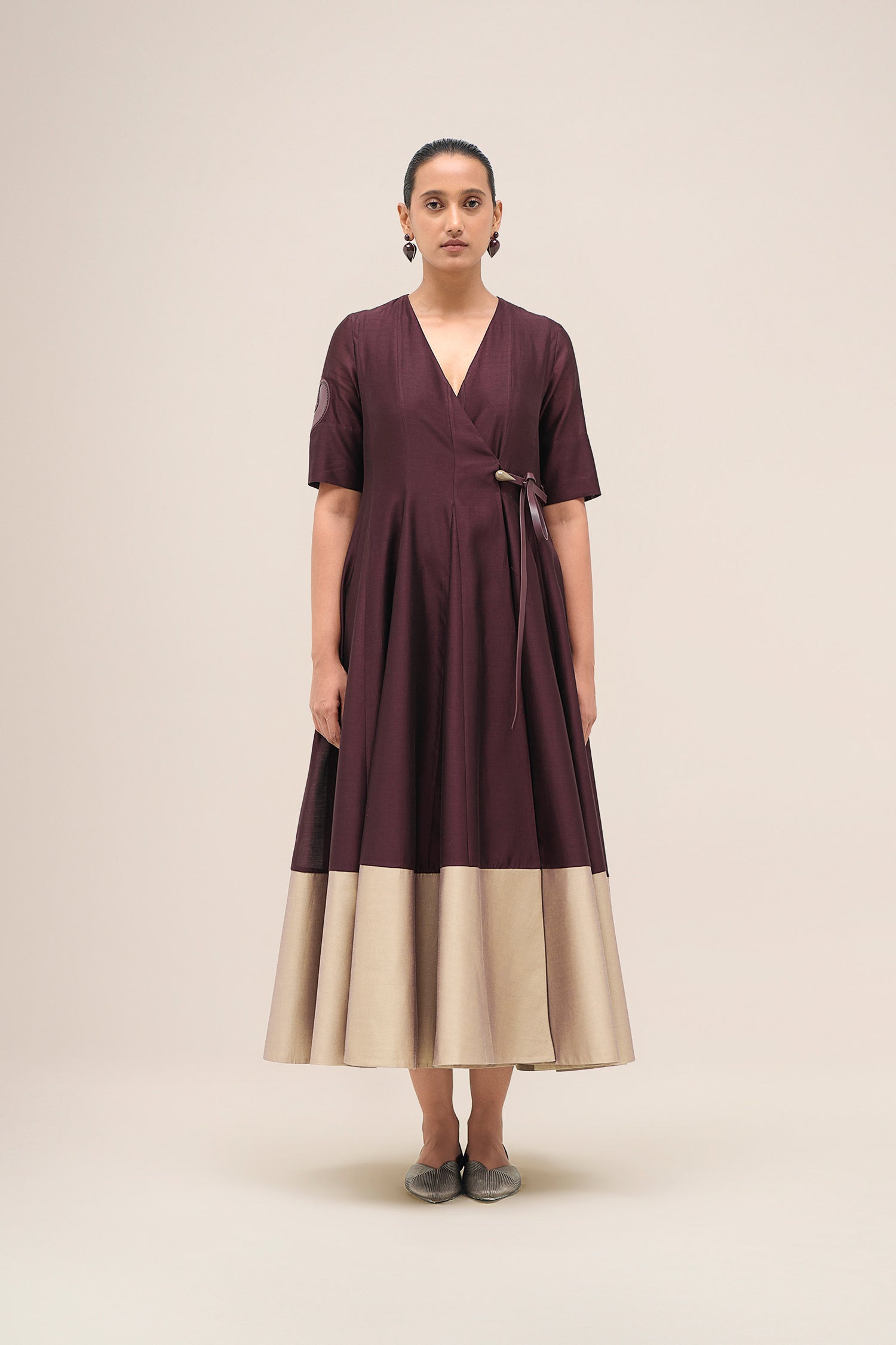  Chanderi Lara Dress – Red